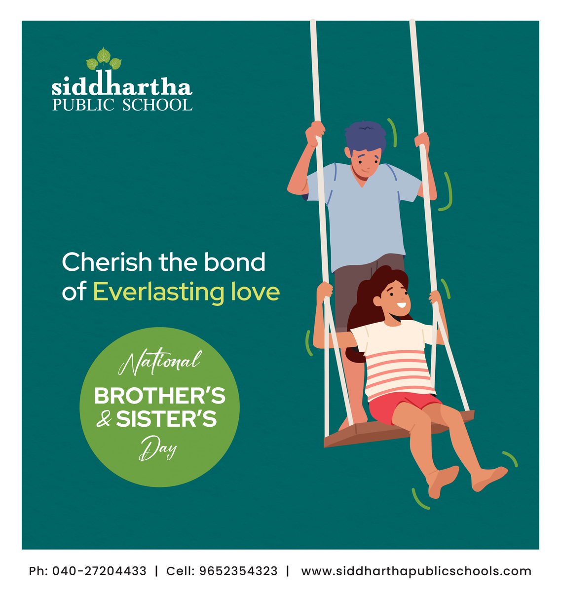 Cherish the bond of everlasting love.
National Brother’s and Sister’s Day!

#Brothers #Sisters #BrothersDay #SistersDay #NationalBrothersAndSistersDay