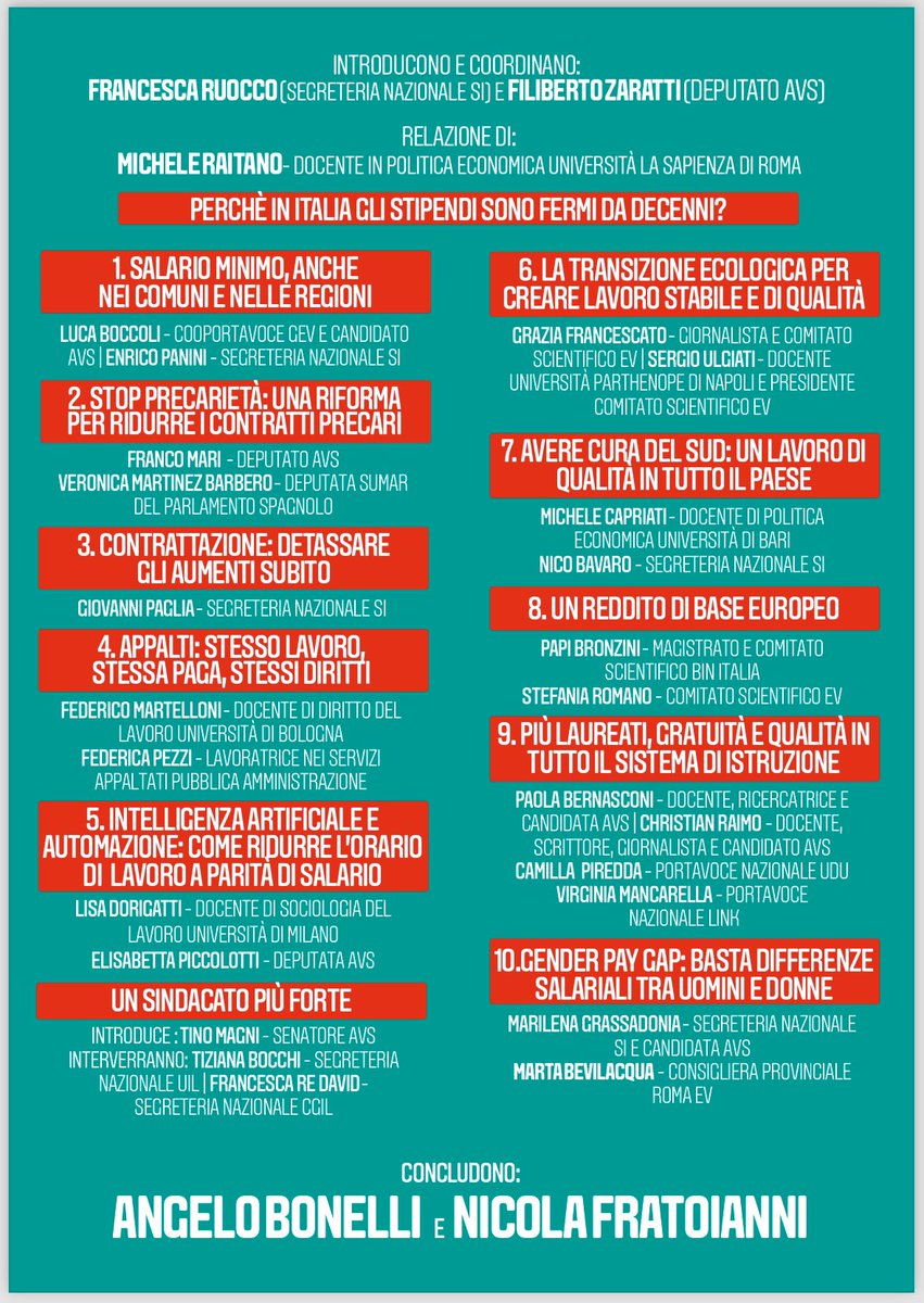 Nos vemos este sábado en Roma para hablar de cómo la Reforma Laboral consiguió poner fin a décadas de precariedad en la contratación en España ✊🏻✈️🇮🇹 Alzare gli stipendi!!