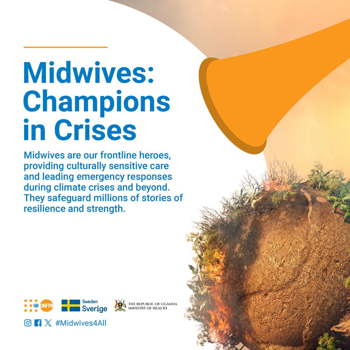 Amidst climate challenges, midwives aren't just healthcare heroes—they're environmental champions too! They ensure safe births and also impart essential knowledge on sustainable healthcare practices Dive into the dialogue with us! #Midwives4All Cc: @UNFPAUganda
