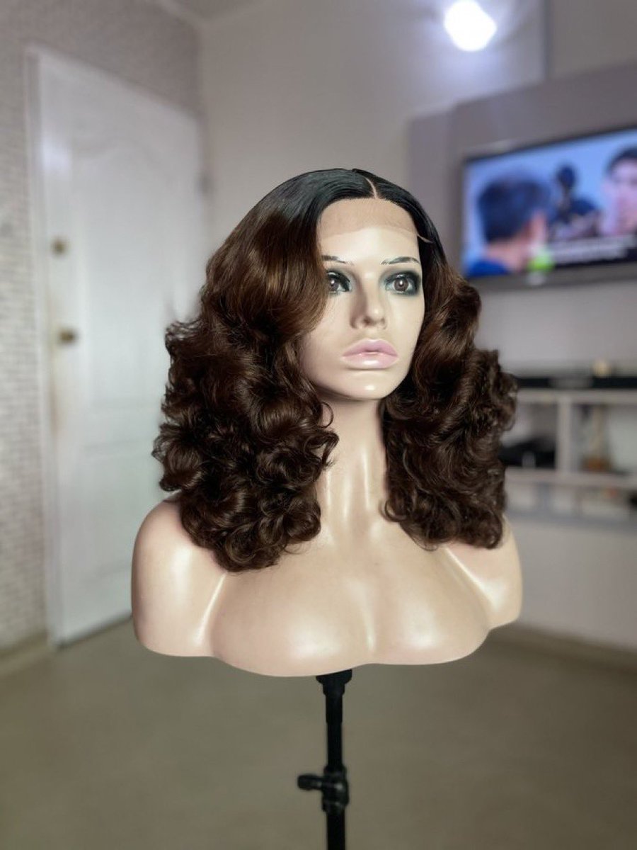 You said you wanted a short colored everyday wig, come and buy this one.. Length.. 10inches Grams.. 300g/2x4 closure Type.. Sdd magic curls in brown Price.. N200,000 (subject to change) Available on pre order.. You can pay small small too.. Please DM to order.