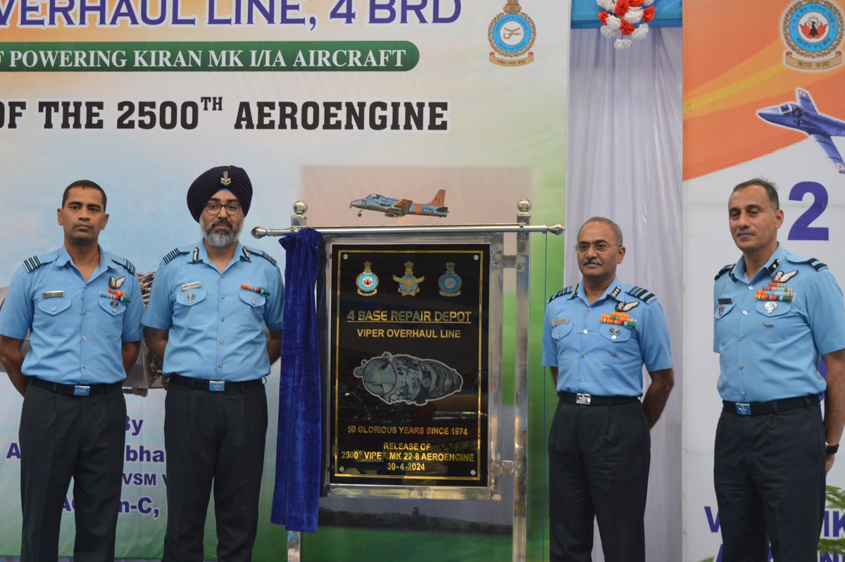IAF Celebrates Milestone with 2500th Overhauled Viper Engine