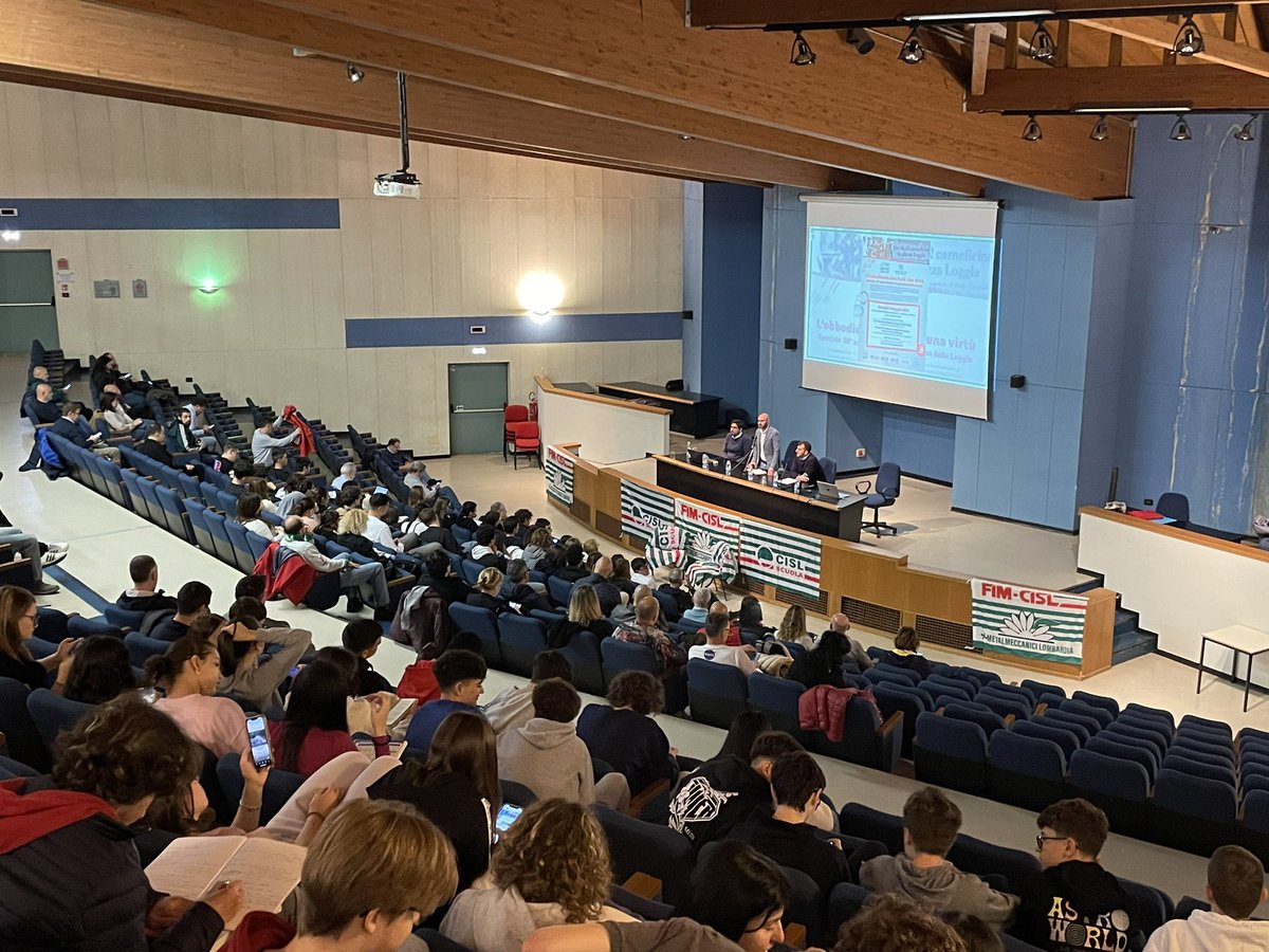 L’obbedienza non è più una virtù. 50 anni dalla strage di piazza della Loggia. Incontro di approfondimento con le classi quarte e quinte degli istituti superiori di Brescia e provincia @FIMCislStampa @CislNazionale @CislLombardia @GiovaniFimCisl