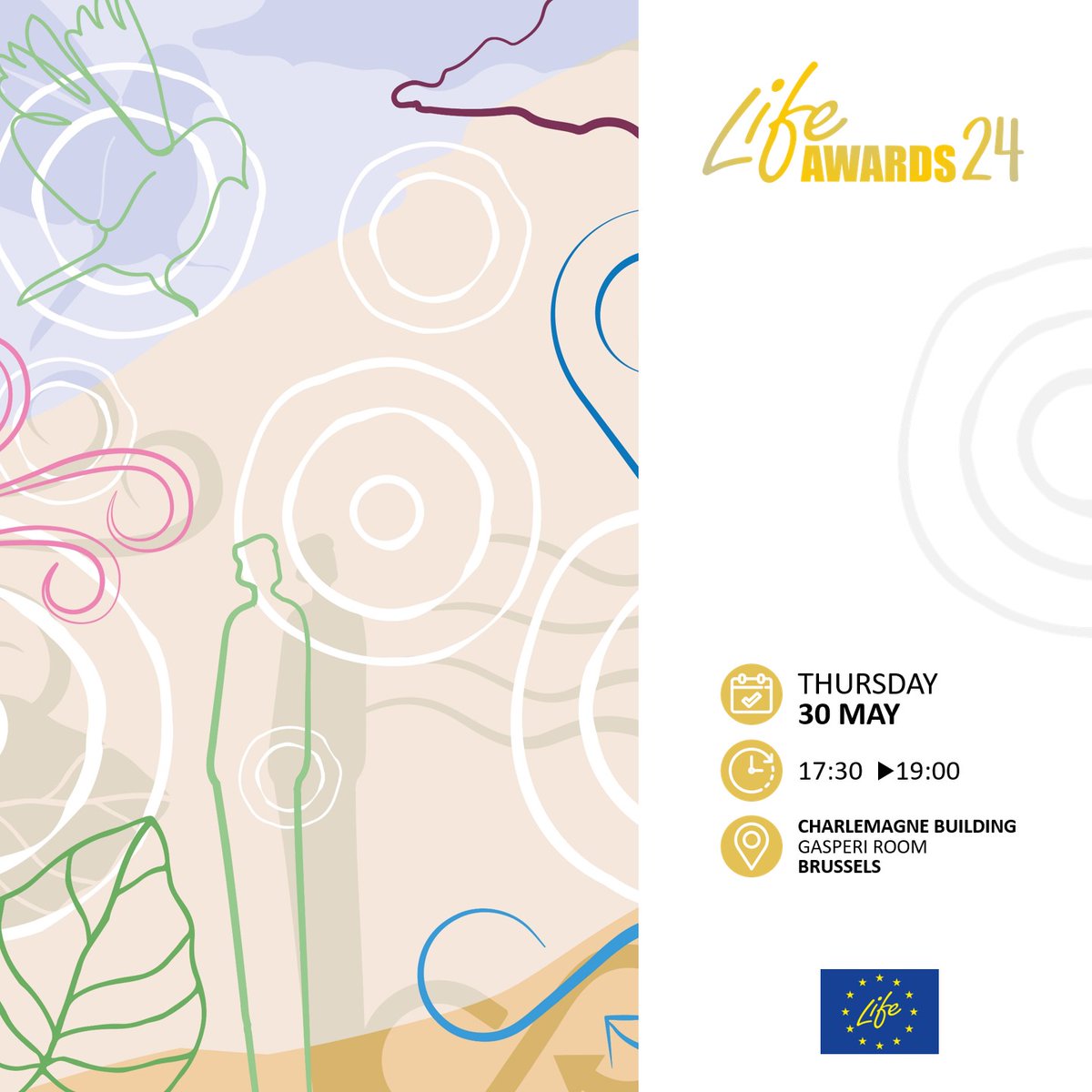 Register for #EUGreenWeek & #LIFEAwards24 ceremony!

Reserve your seat and join us to celebrate the #LIFEProjects & their successful contributions to a greener & sustainable future🐦🌳🌊☀️

🗓️30 May
📍Brussels & online
✏️europa.eu/!JMfCfP

#WaterWiseEU