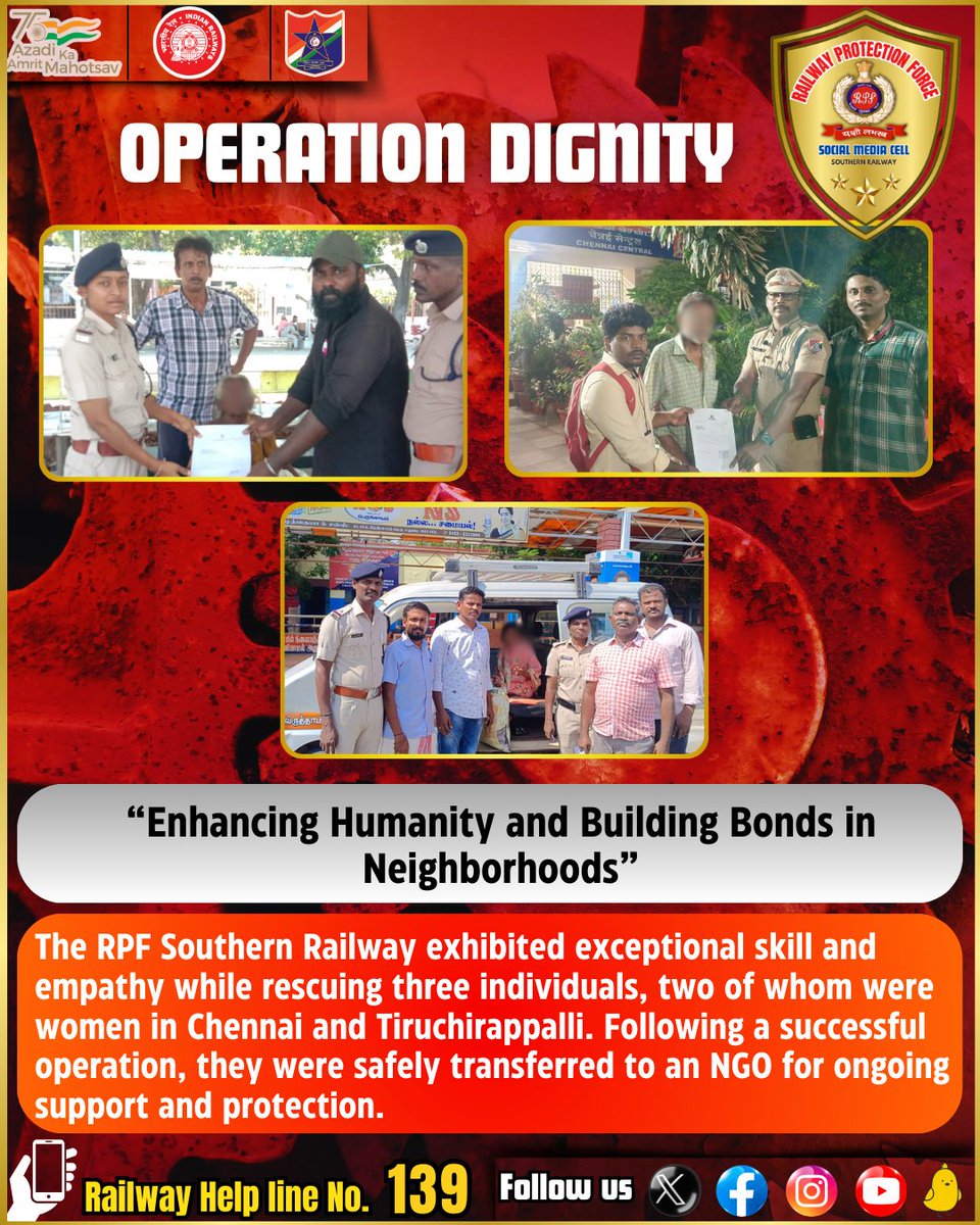 #operationdignity #RPF #RPFSR #Goodwork
@RailMinIndia @RPF_INDIA @GMSRailway