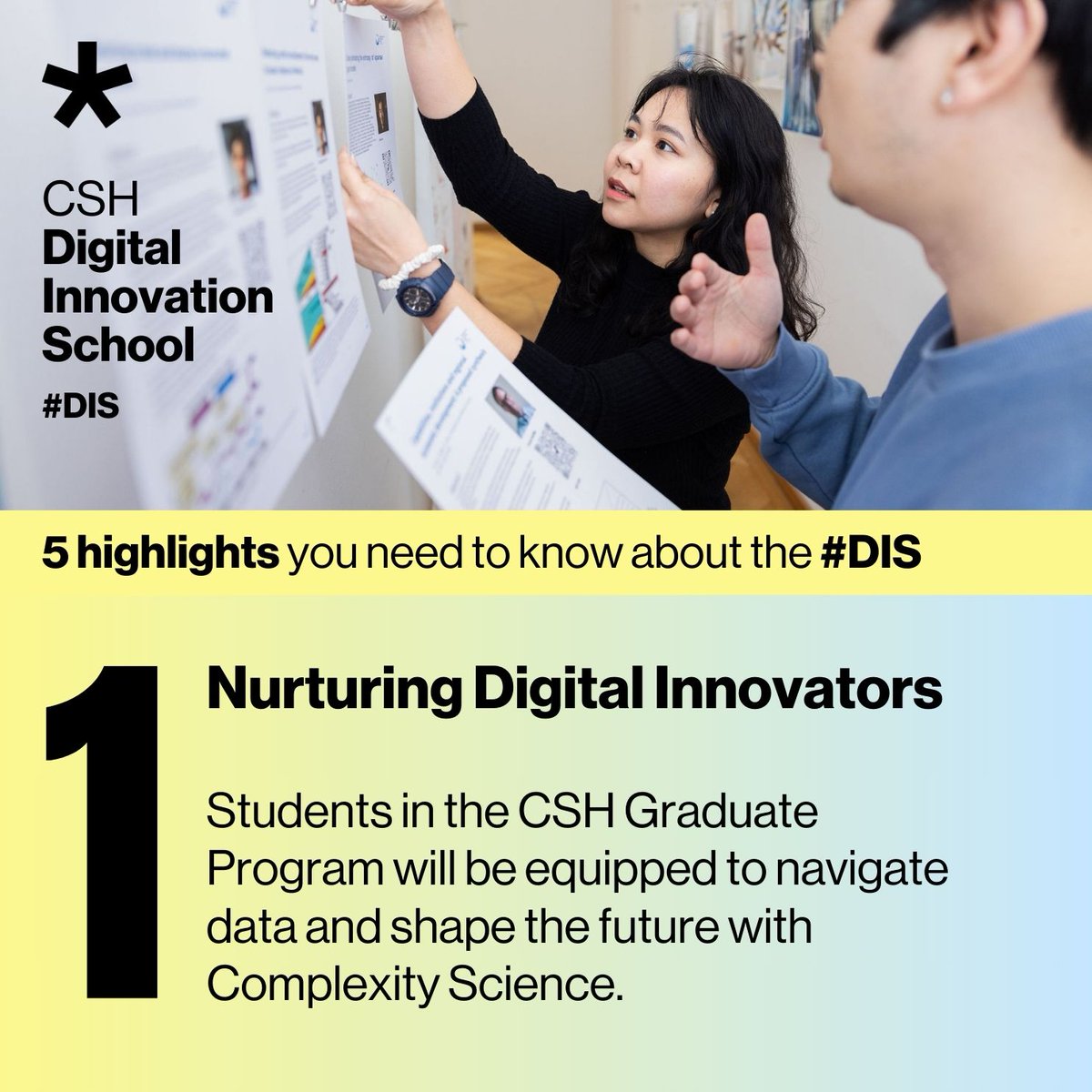 Today's challenges—be it climate change, cybercrime, or pandemics—require data-driven solutions. And so, the world needs researchers who can navigate vast datasets and extract meaning from these digital sources. That's where #DIS and @CSHVienna come in. ➡️csh.ac.at/education/grad…