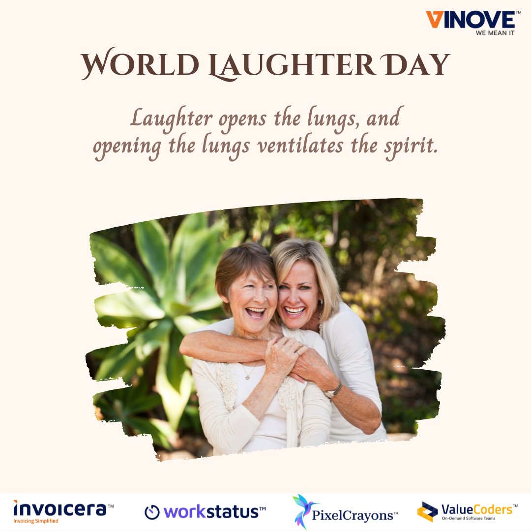 Laughter is the shortest distance between two people. Happy World Laughter Day! 

Let's spread joy, share smiles, and celebrate the healing power of laughter together.

#worldlaughterday #MyVinove