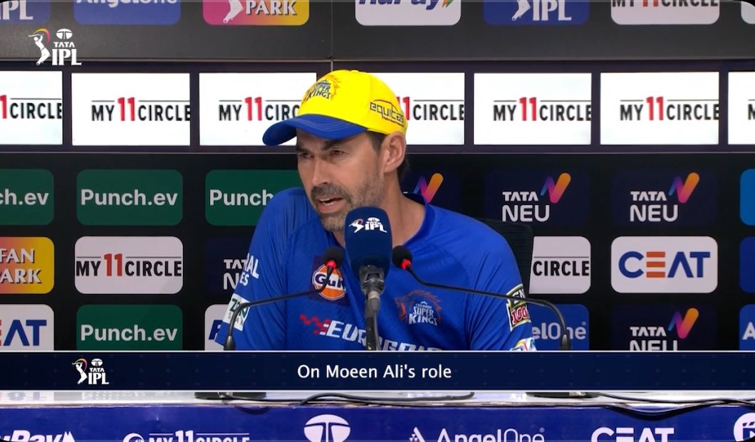“Our spinners haven’t made an impact because the ball is a soap, and every game we played we had a wet ball. So it’s very difficult to hold the ball”🧐😮

                                                  ~Stephen Fleming