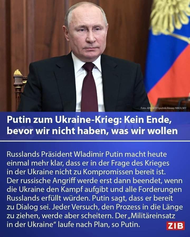 @FabioDeMasi Okay, jetzt ist dein Wechsel zu den Rubelnutten auch in deinem Kopf angekommen.
Ganz offene Parteinahme für den Kriegsverbrecher Putin. 
👎👎👎👎 hier seine Verhandlungsbereitschaft 👎👎👎👎