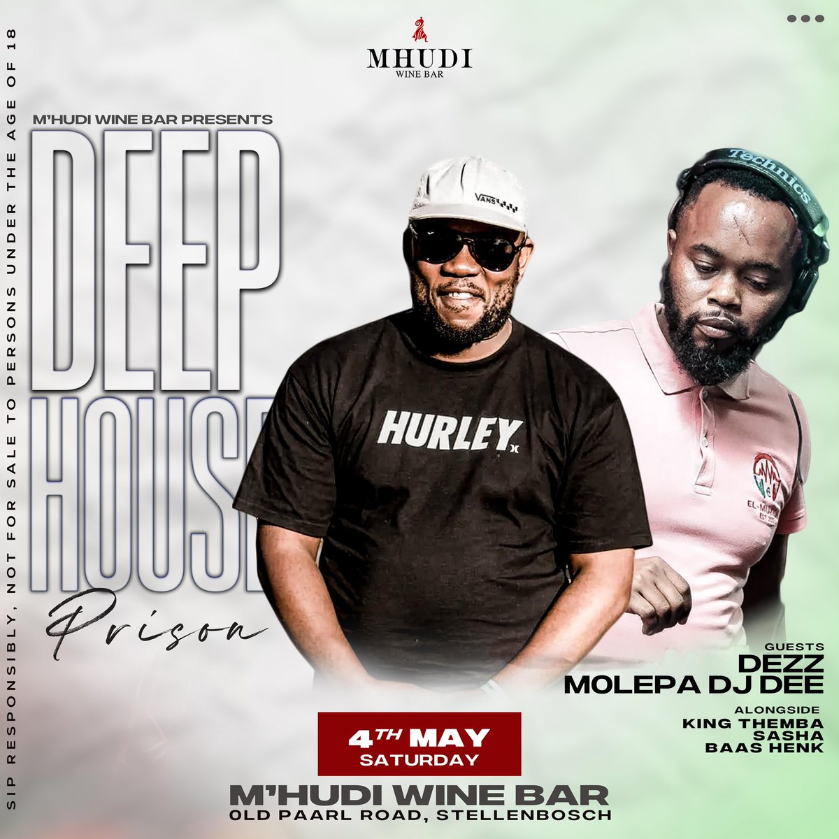 @Molepa_djdee  will be representing Elmuziqa in Cape Town this weekend.
Gig Guide 🔌 

3rd May : #MusicAndFriends at La Parada V&A Waterfront.

4th May : #deephouseprison at Mhudi Wine Bar STELLENBOSCH 

#elmuziqa #ELrecords #deephousemusic