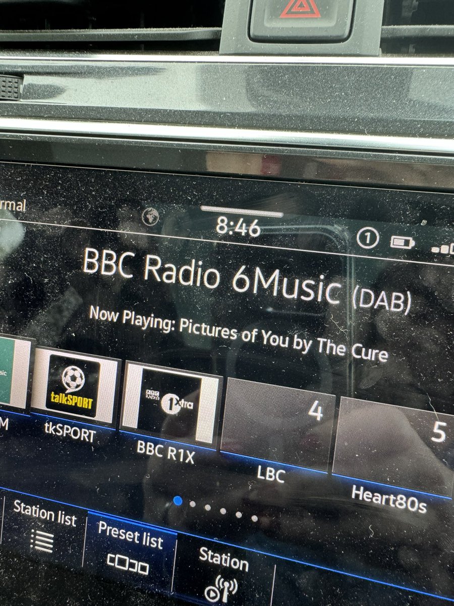 Have to stay in the car before work for this @BBC6Music @thecure 😍😍