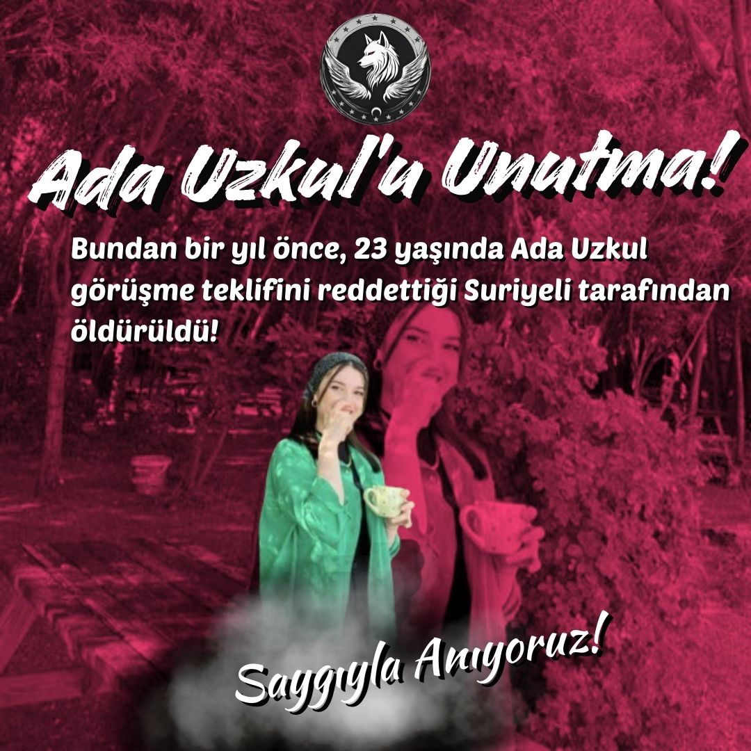 Biz 23 yaşında bir Suriyeli tarafından katledilen Ada'yı unutmadık! Siz kızınızı unuttunuz mu ? 
.
#adauzkul #ülkemdesığınmacıistemiyorum