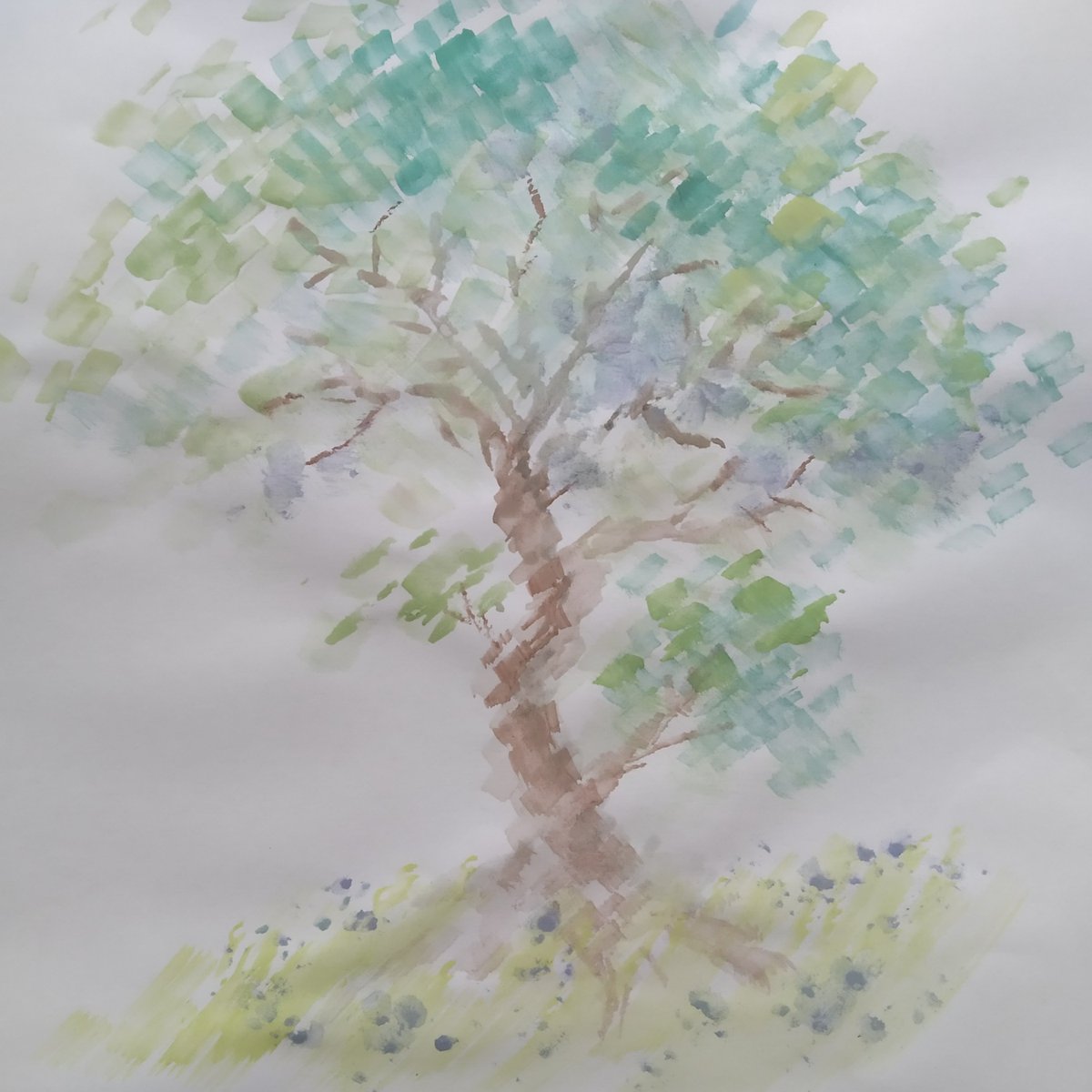 My 4.5yo is obsessed with watercolours at the moment so here are our two trees🥰