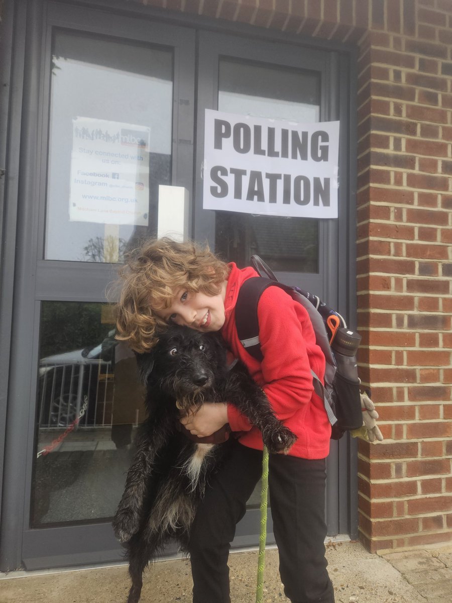 Voted! (With a little help from my friends) #dogsatpollingstations