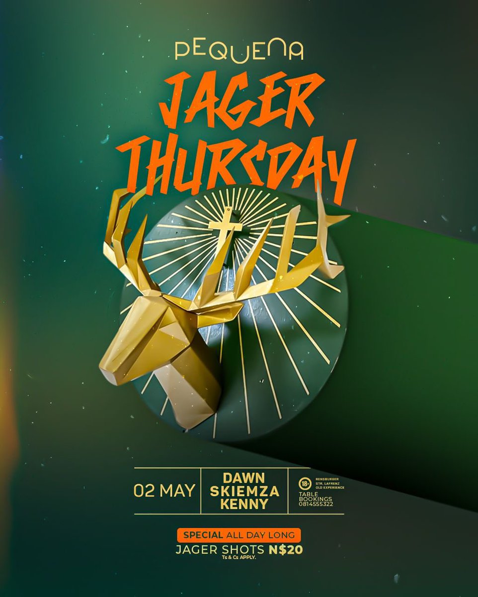 Jager Thursdays - Jager shots for N$20 all day