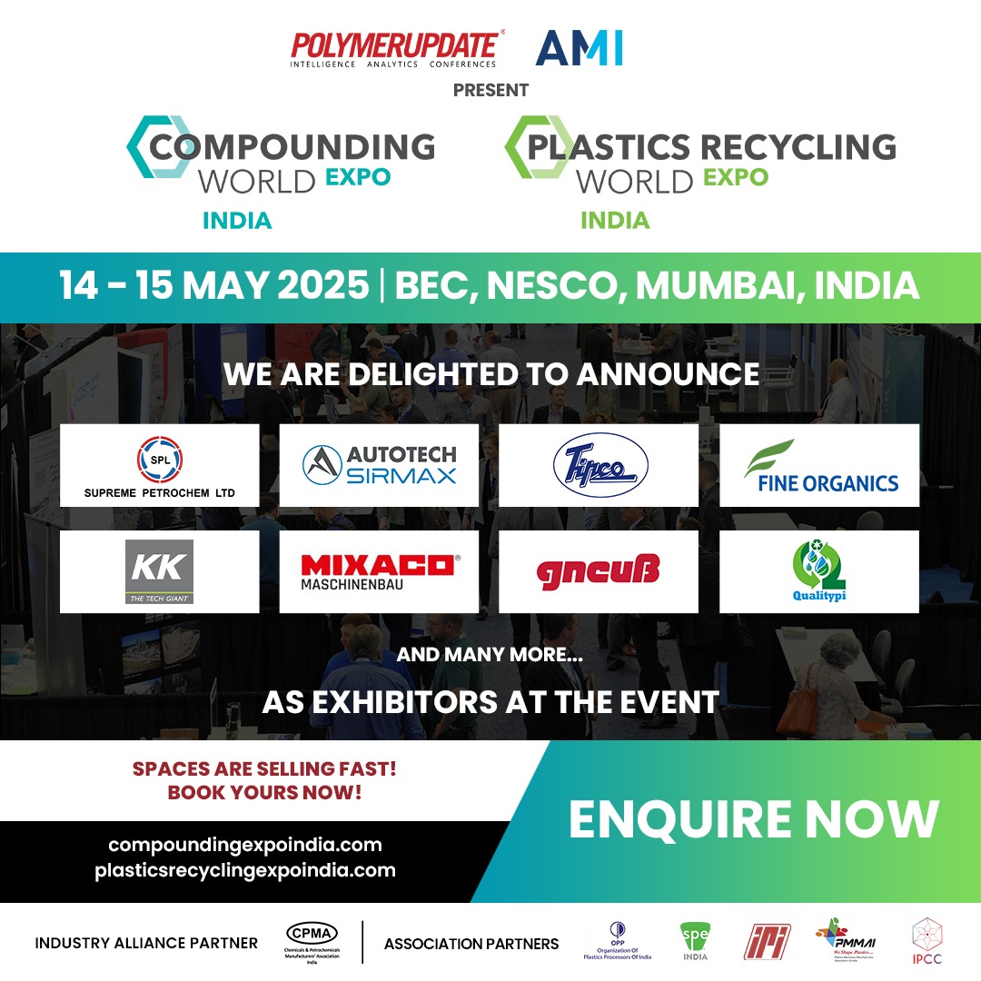 Get ready for an incredible lineup! The Compounding World Expo India and The Plastic Recycling World Expo are delighted to unveil some of our esteemed exhibitors for the event, including: KK Group, Supreme Petrochem, Gneuss kunststofftechnik, Mixaco maschinenbau, Sirmax and