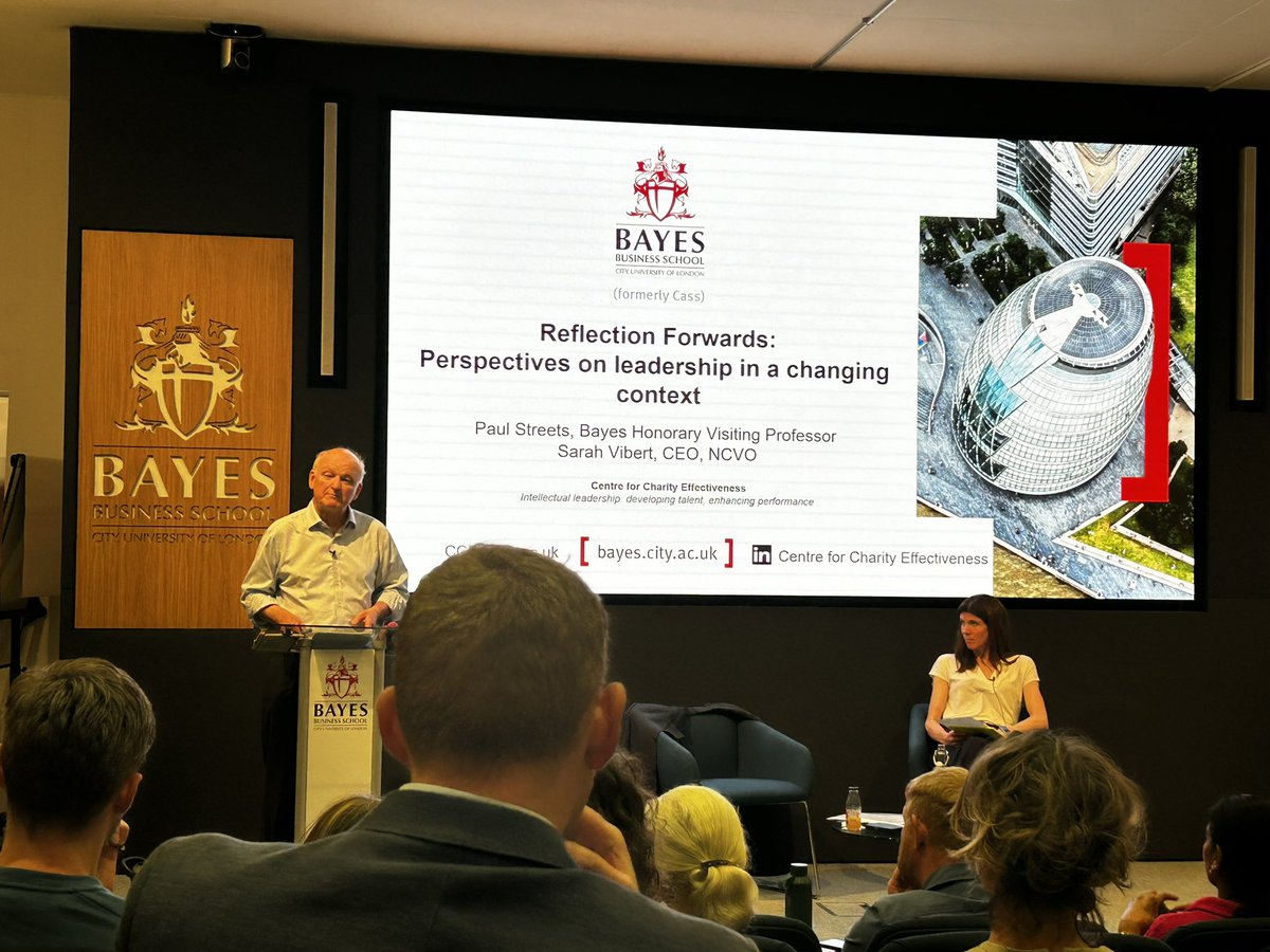 Thought provoking talk from @PaulStreets_ at @BayesCCE yesterday reflecting back over a career of public service then looking forward to what that might mean for the sector. Some big themes about commissioning, tackling inequality/ poverty, channelling anger.