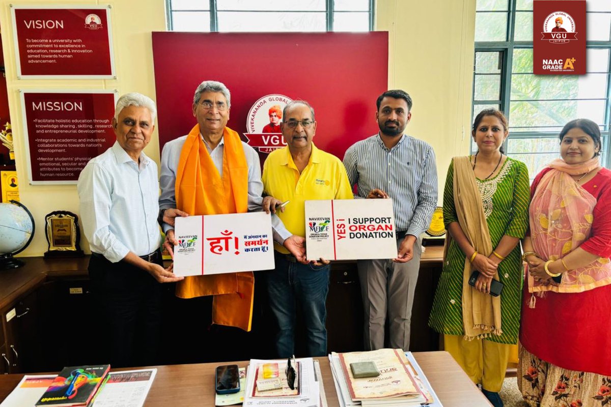 Spreading the word about organ donation with NSS and MFJCF-MOHAN Foundation in Jaipur by Mr P. C. jain (Ex- GM, PNB) and Mr Ajay Gupta (IAS, Rtd.) ! Let's give the gift of life together! #OrganDonation #NSS #MFJCFMOHANFoundation
