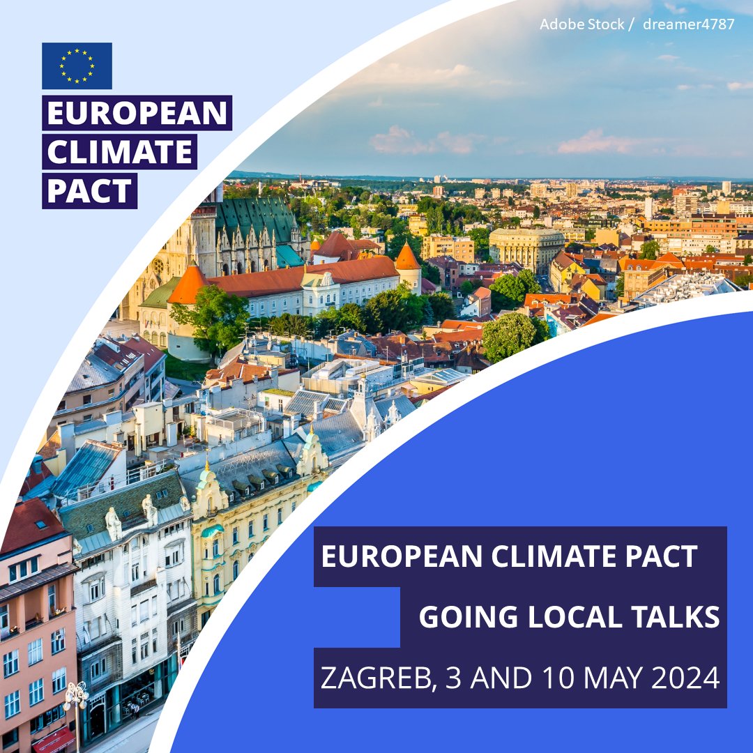 Excited about shaping the future of climate action? 🌱 Follow the Citizens' Dialogue on climate change and energy transition organised by @KlisovicJosko and hosted by @GradZagrebHr! 🗓️Save the date: 3 and 10 May 2024. 💻More info at: europa.eu/!k7JGDf #EUGreenDeal