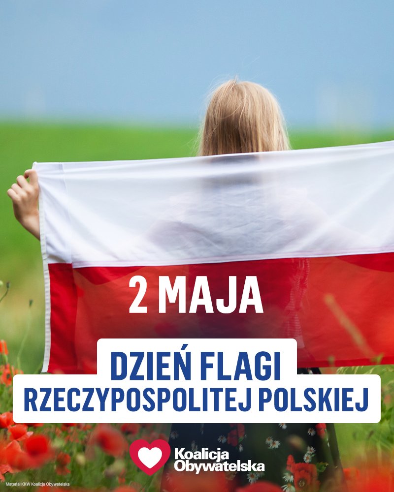 Dziś obchodzimy Dzień Flagi Rzeczypospolitej Polskiej 🇵🇱 Pokażmy, że mamy #PolskaWNaszychSercach i wywieśmy barwy narodowe ✌