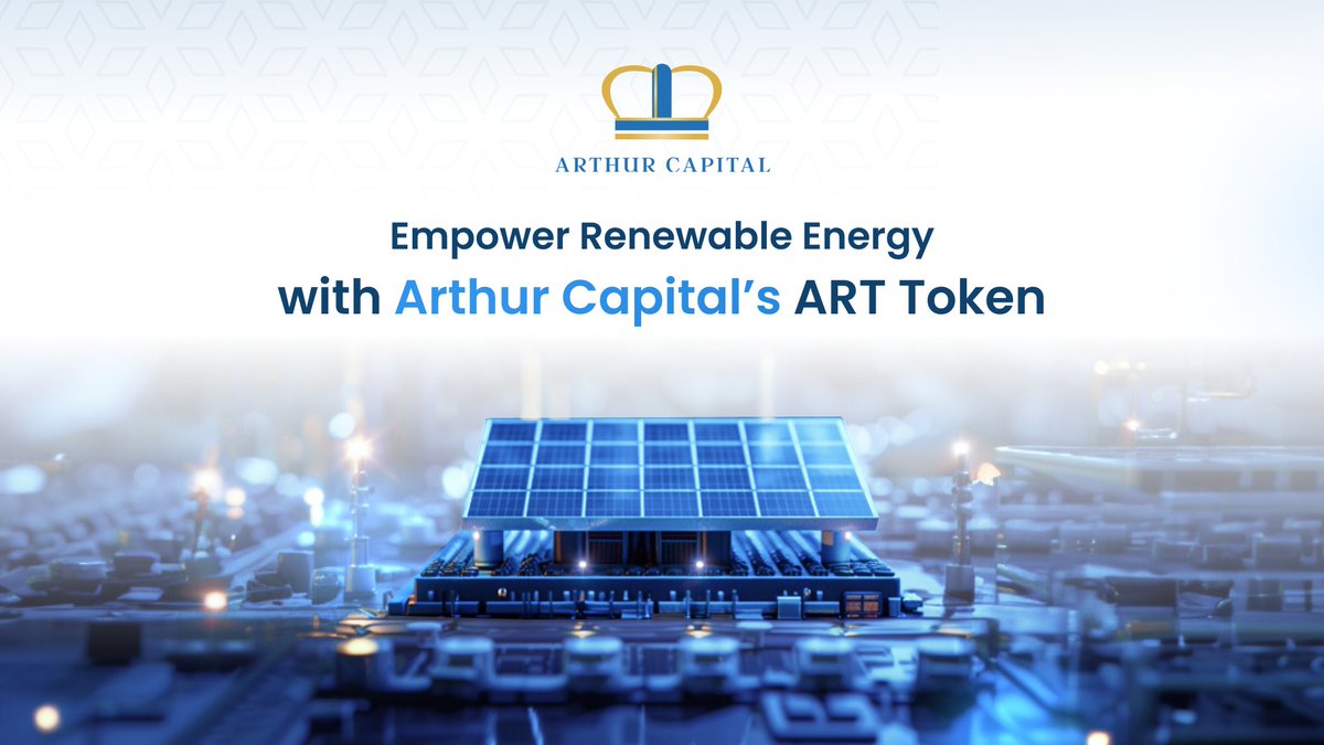 Invest in #ARTtoken and boost renewable energy sectors 🌱🔋Arthur Capital combines your crypto power with sustainability. It's more than an investment; it's your vote for a cleaner planet. #ArthurCapital #SustainableCrypto #InnovativeInvesting