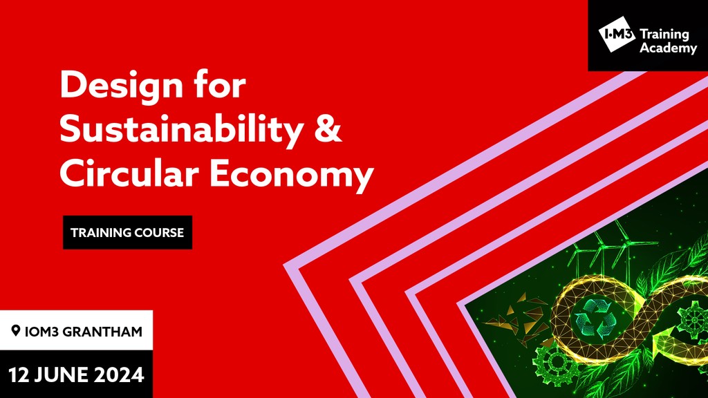 IOM3 Training Academy is collaborating with Stella Job deliver this one-day workshop introducing the main principles for designing for sustainability and circularity. 🗓️ 12 June 2024 from 09:30-16:30 GMT 📍 IOM3 The Boilerhouse, Grantham 👉Register: iom3.org/careers-learni…