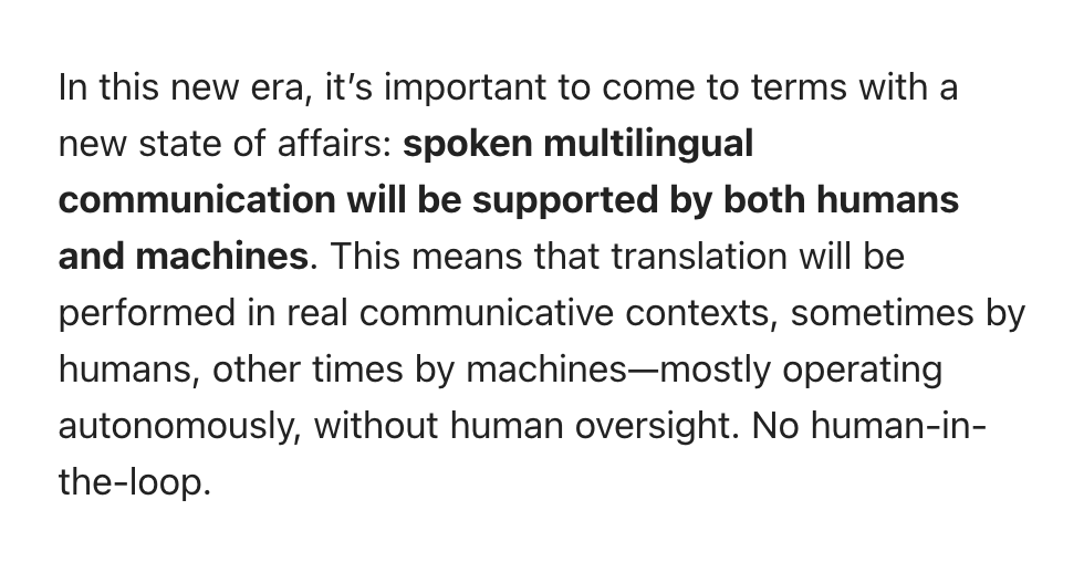 Multilingual agency in the age of machines. New experts are required. claudiofantinuoli.org/blog/2024/04/3… #interpreting