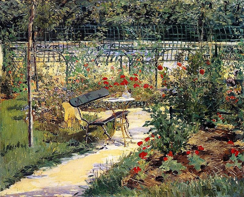 PICTURE OF THE DAY!!!🎨 Edouard Manet (1832-1883) 'The Artist's Garden', 1881, oil on canvas, landscape, impressionism.