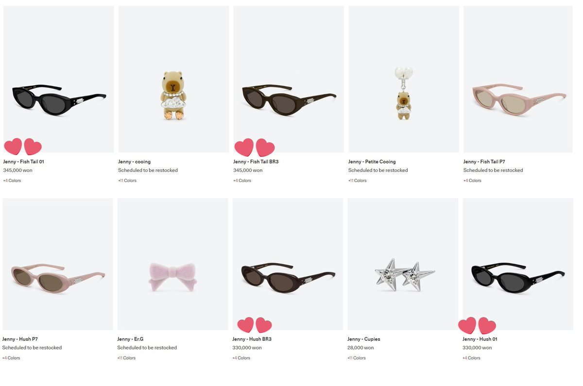 so gentle monster restocked some of jentle salon glasses on their korean website