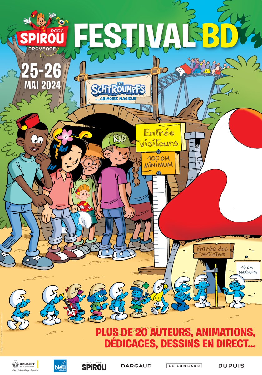 🚨 Envie de vivre deux journées de folie ?! Alors, rendez-vous le dernier week-end de mai pour le Festival BD du Parc Spirou Provence ! 🎢 ➡ En savoir plus : parc-spirou.com