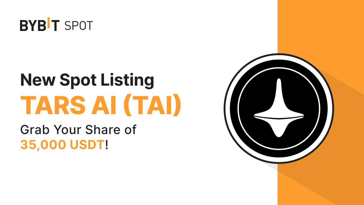 📣 $TAI Deposits via the Solana network are open with @tarsprotocol

Listing time: May 2, 2024, 10 AM UTC. Stand a chance to grab a share of the 35,000 USDT Prize Pool

🎁 Token Splash: i.bybit.com/1Qiuabjp
🌐 Learn More: i.bybit.com/ab1Abmrx

#TheCryptoArk #BybitListing