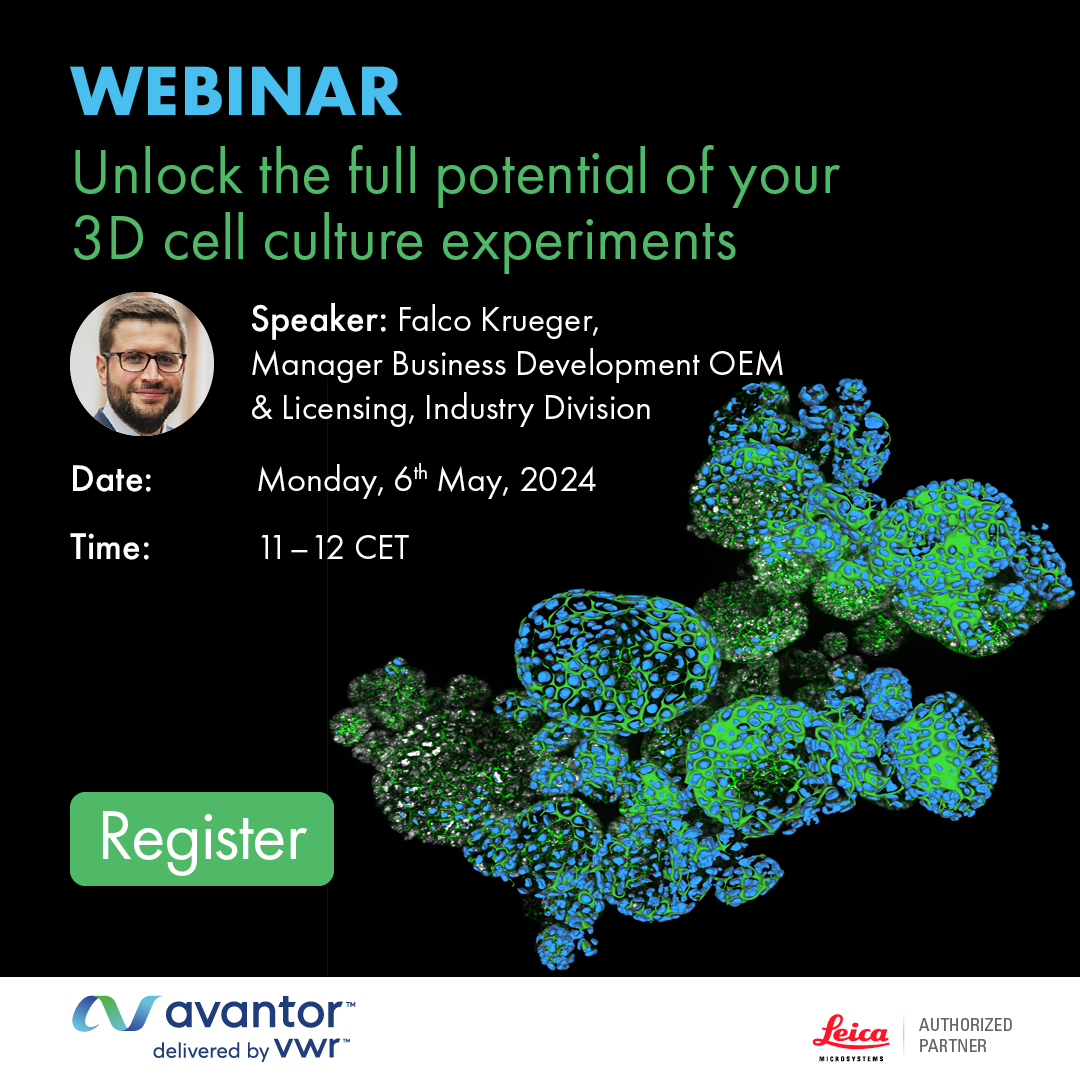 We’re excited to host an upcoming webinar in collaboration with our Authorized Partner @Avantor_News to cover advanced insights into 3D cell culture.
👉 shorturl.at/pqDIY
#organoid #spheroid #microscopy #3dcellculture