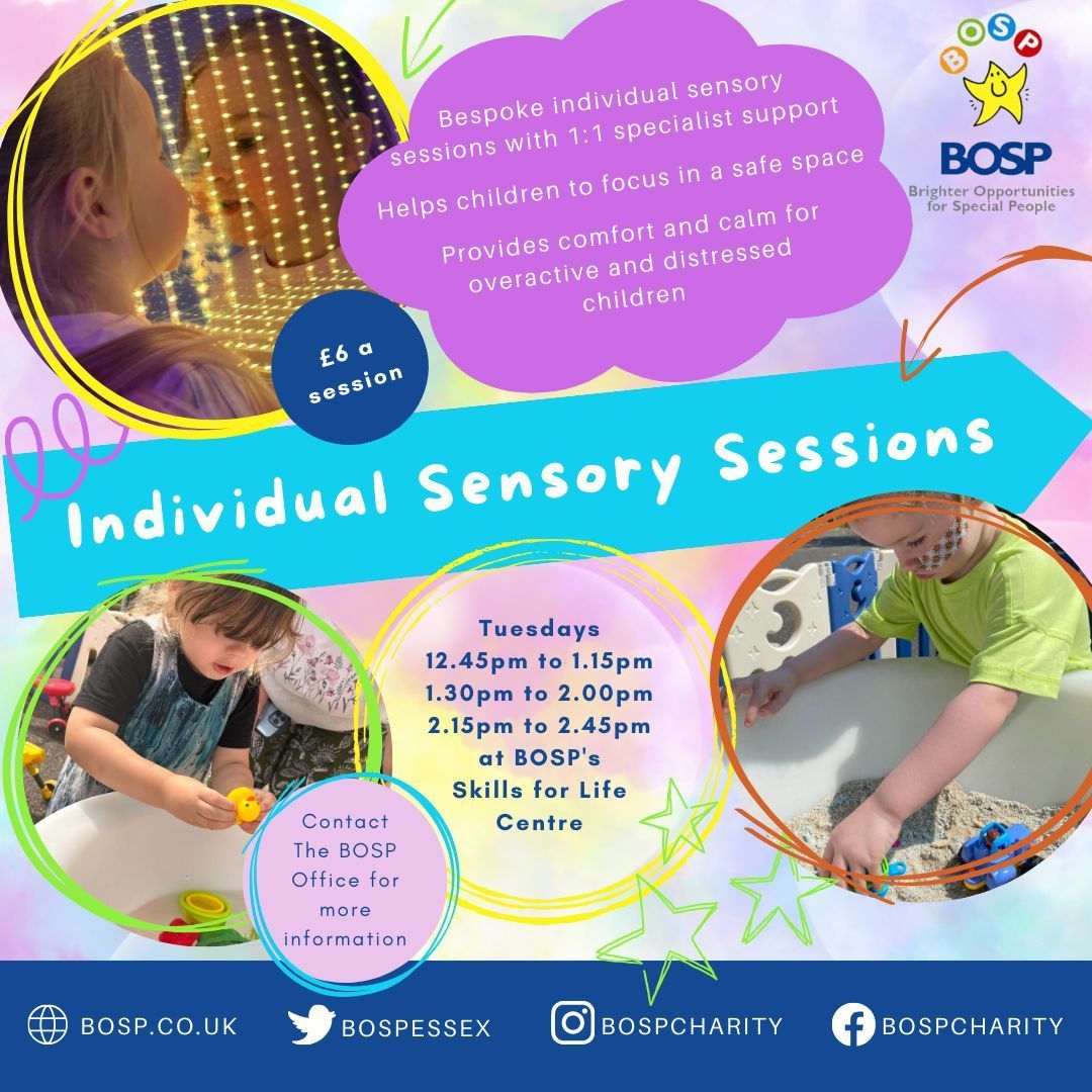 Please contact The BOSP Office to book.
#SEND #sensory #childrenwithdisabilities #specialistsupport