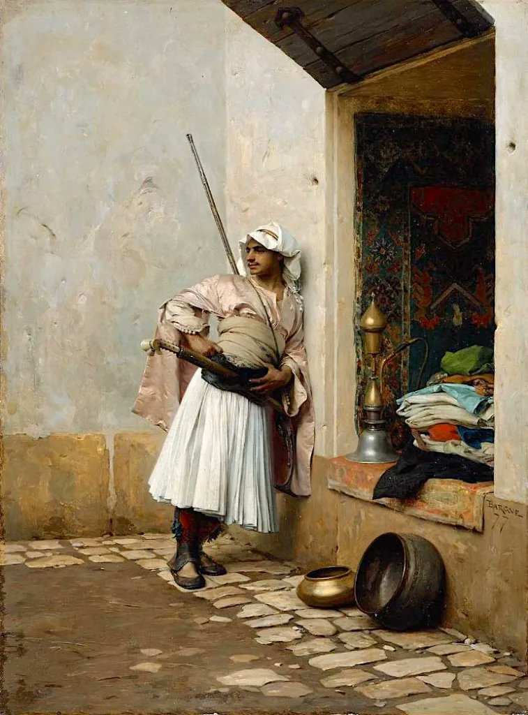 'Centinela turco',  del pintor francés Charles Bargue (1826-1883).