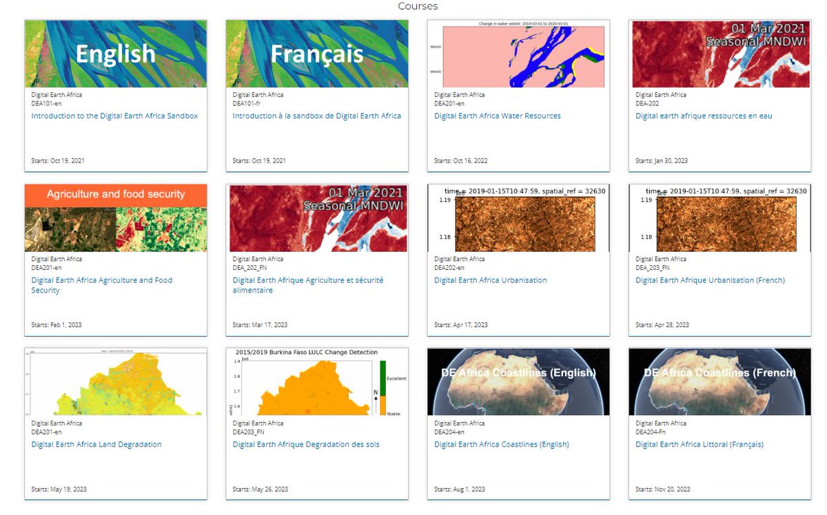 Ready to embark on a geospatial journey? Digital Earth Africa is thrilled to offer a comprehensive range of online courses in English and French to help you master the world of geospatial data and Earth observation. Browse our offering on: learn.digitalearthafrica.org