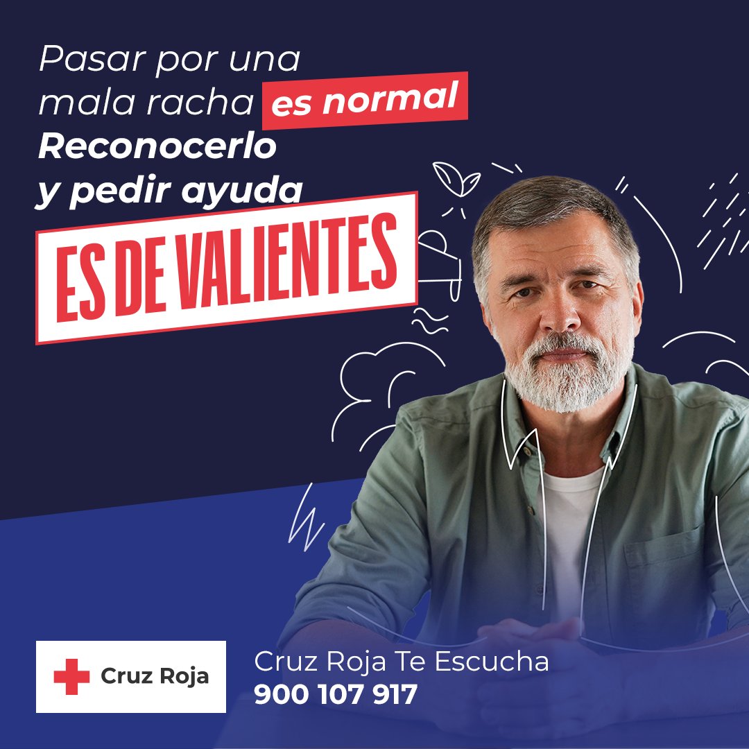 #Salud❤️ Ansiedad, insomnio, depresión… Llamar a las cosas por su nombre es de valientes. Pedir ayuda también. ☎️ Llámanos: 900 107 917 #TeEscucha #SaludMental