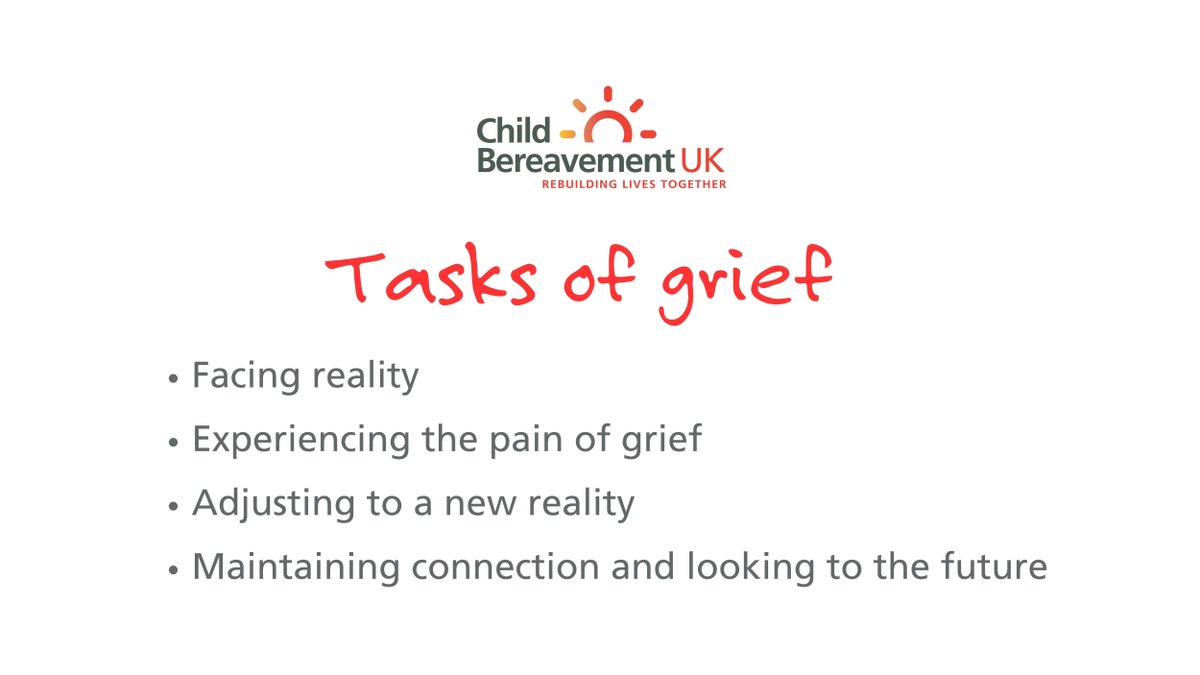 There is no set pattern to grief - everyone grieves differently. However, most grieving people experience some or all of the same feelings, although the order of these is not set and you may move back and forth between them. For more on how we grieve: ow.ly/SkUg50Kq5FM