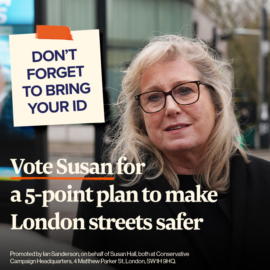 Londoners deserve to feel safe. With your vote today, I will make it happen.