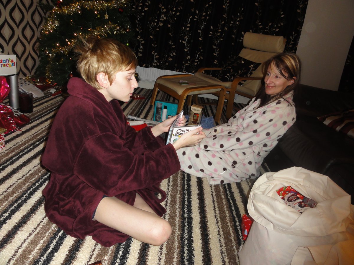 Not me, at 13-years-old, opening a Cher Lloyd CD at Christmas... how bloody camp (excuse the hair)