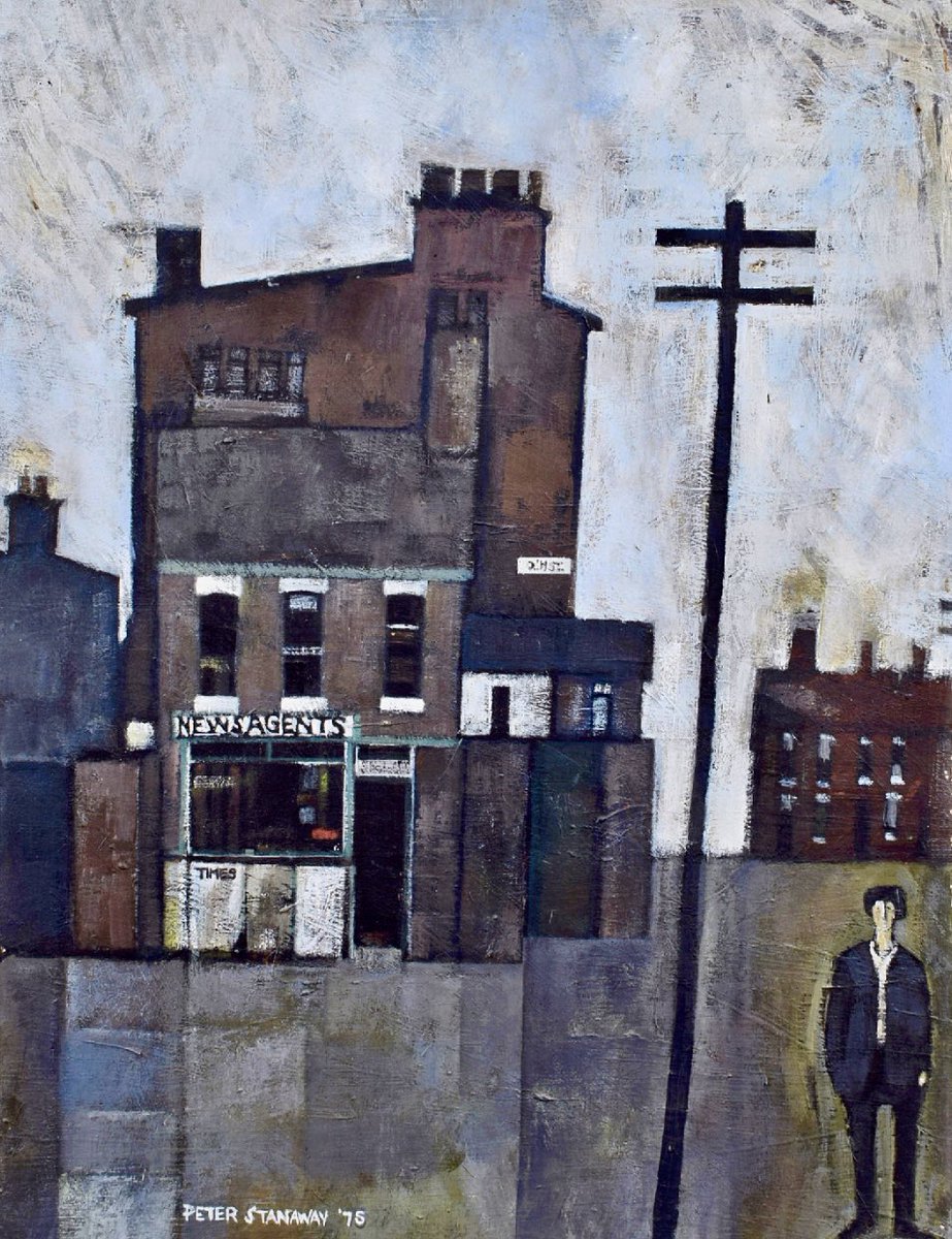 Northern Street Scene by Peter Stanaway (b. 1943) #Art #NorthernArt