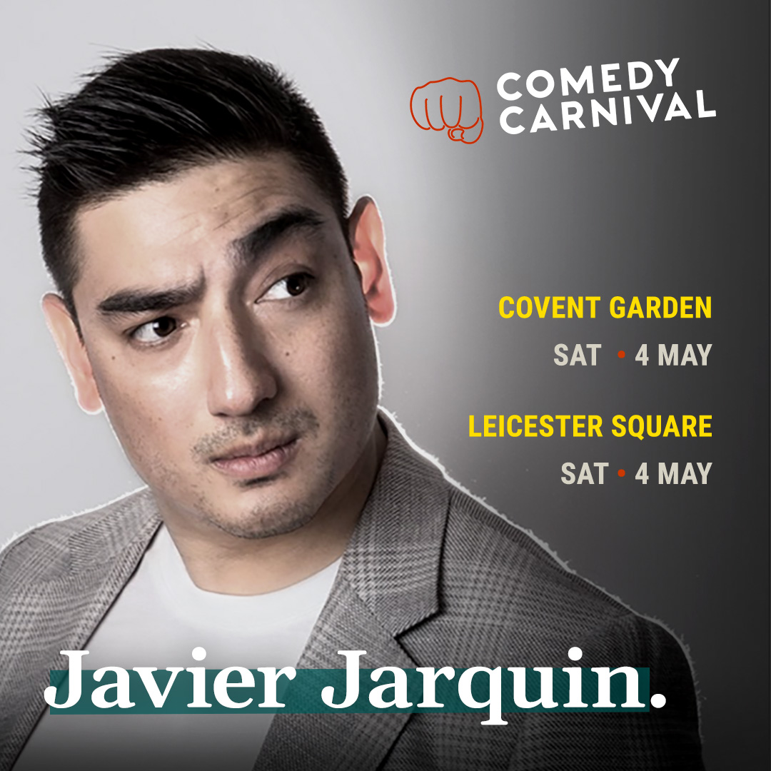 International stand up comedy this Saturday, featuring Latin American Chinese Kiwi @ThisJavier, Funny Women Comedy Award finalist @abigoliah, Mock the Week star @iandstone and Pete Gionis as MC. Tickets: comedycarnival.co.uk/leicester-squa… Doors 7pm - 8pm. Show 8pm - 10pm.