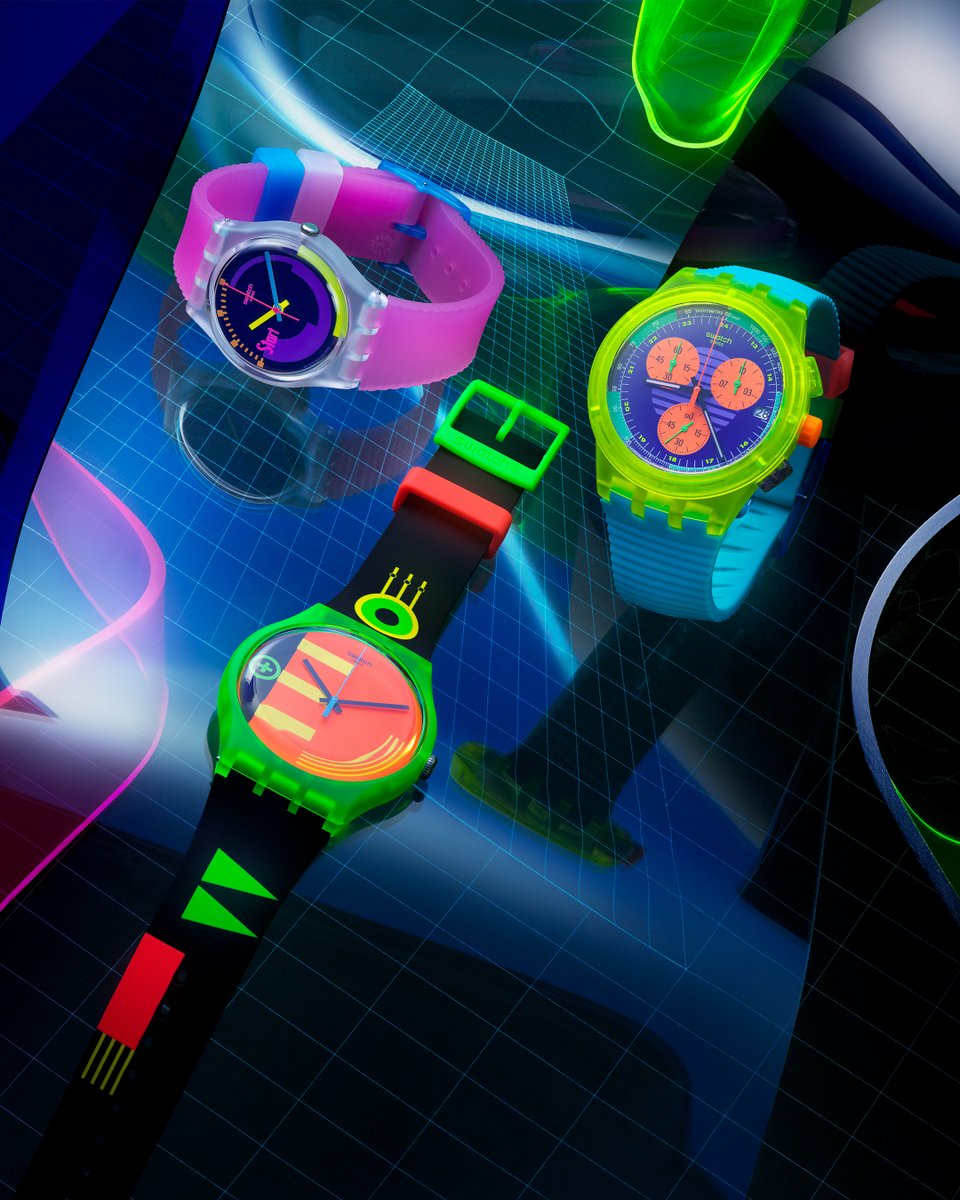 The Swatch NEON Collection is back with more 80s and 90s icons reimagined! swat.ch/3y6cxeT #SwatchNEON