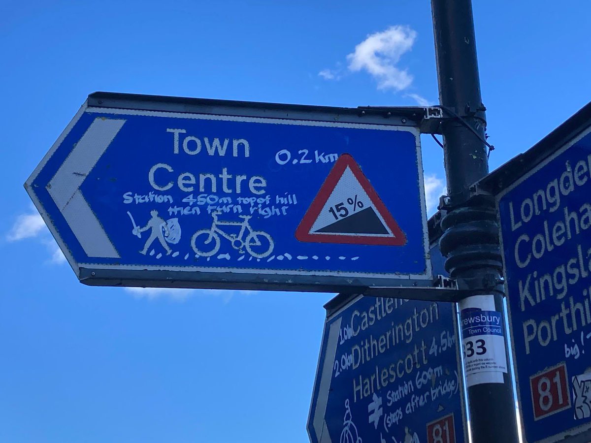 It seems as if someone has added to the cycling infrastructure information in #shrewsbury #cycling #cyclinglife