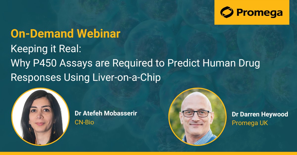 Have you heard our free on-demand webinar Keeping it Real: Why P450 Assays are Required to Predict Human Drug Responses Using Liver-on-a-Chip with @CN_Bio? It is well worth a listen at: bit.ly/3UIyp9l 

#LabChat #3DCellCulture #assays