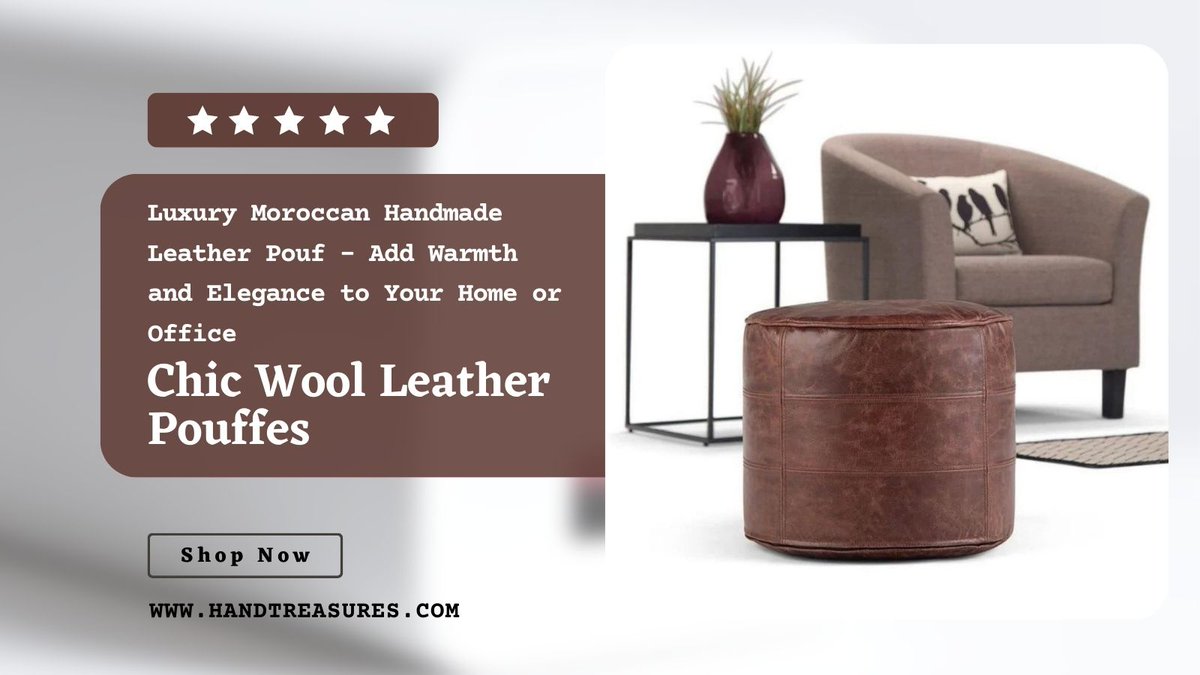 Step up your interior game with our luxurious Moroccan handmade leather pouf.
Shop now👇
handtreasures.com/product/luxury…
.
.
#moroccanpouf #love #ınstagood #home #homedecor #handtreasure #HandmadePouf #home #HomeDecor #home #homedecor #handtreasure #LuxuryLiving #HandmadePouf #ınstagood