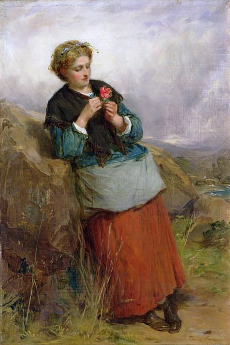 Buenos días Good morning 'La flor de Dunblane' 🖌Thomas Faed (1826 - 1900)