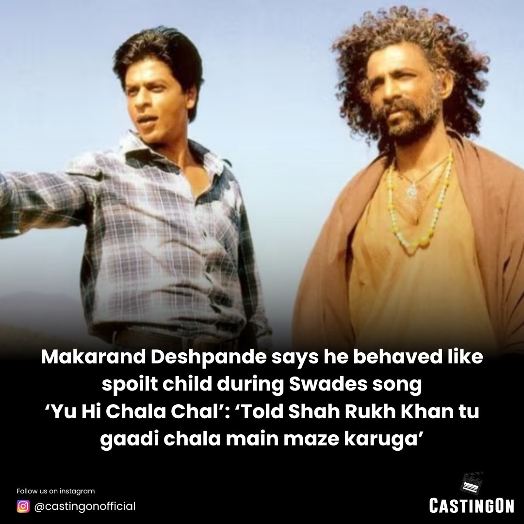 How was the #ARRahman chartbuster “Yu Hi Chala” from #Swades shot? Like a reunion of old friends. Actor #MakarandDeshpande has revealed the behind-the-scenes stories of the time he teamed up with filmmaker Ashutosh Gowariker and superstar #ShahRukhKhan