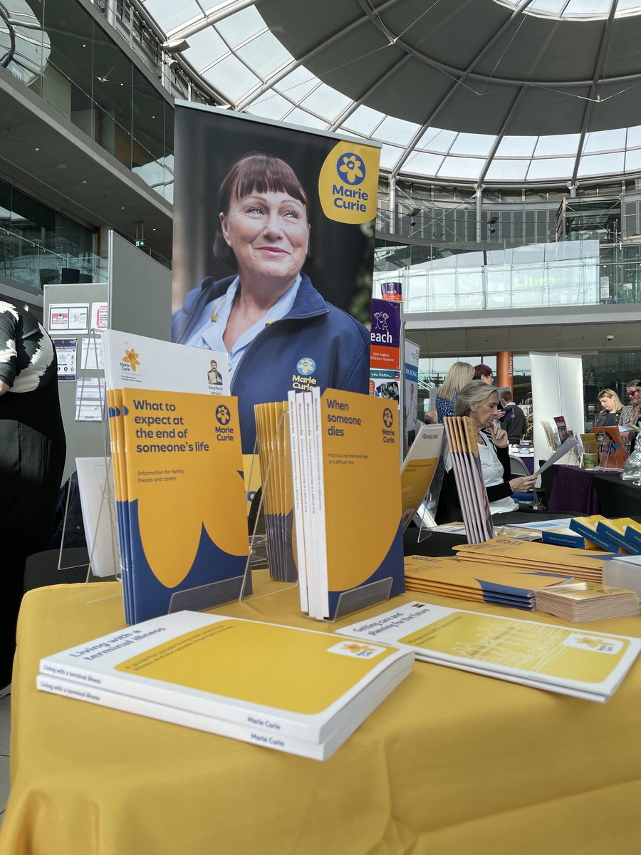 ⁦just popping along to see @MarieCurieEastE⁩ #dyingmatters event ⁦@TheForumNorwich⁩ - come along and say hi