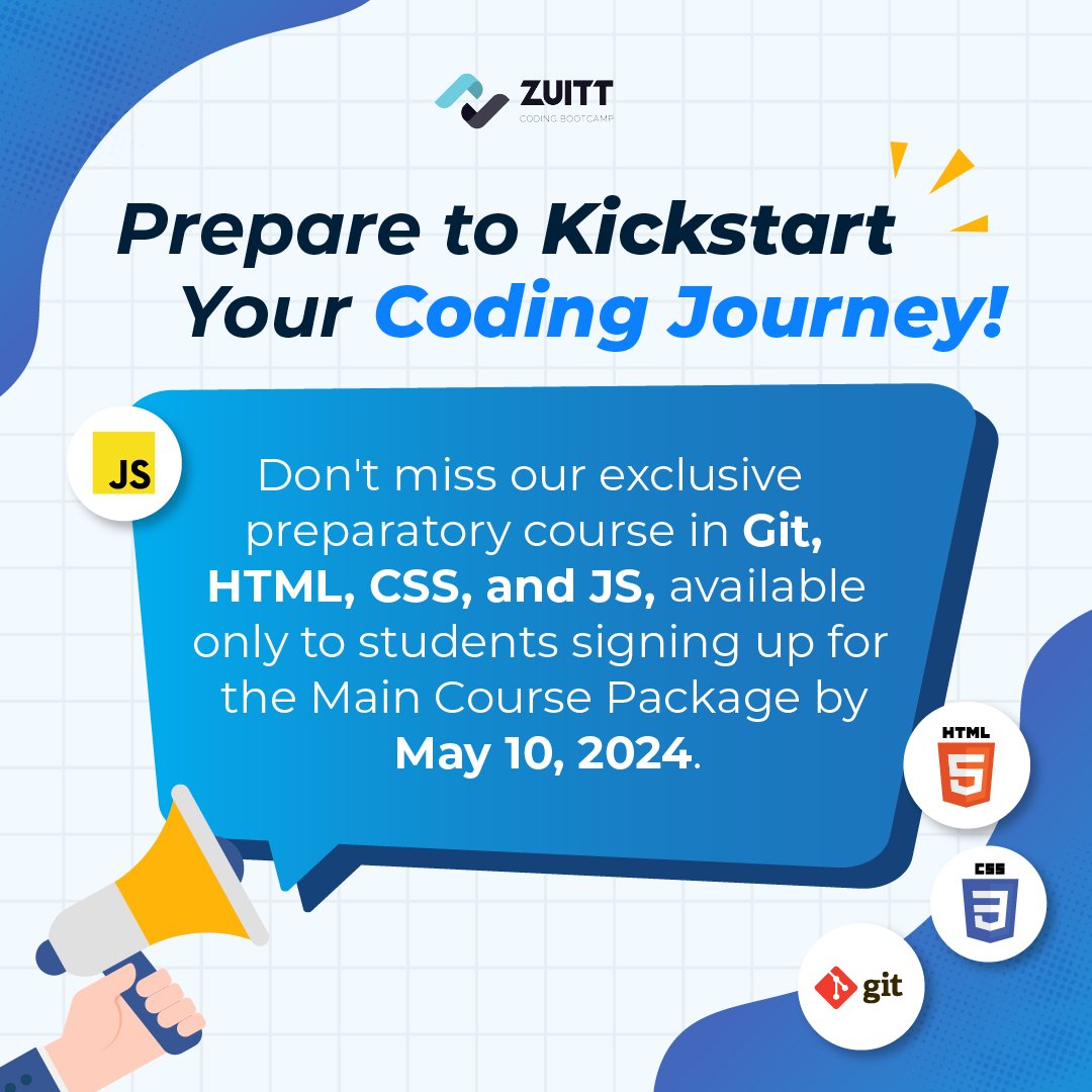 Our preparatory course is the perfect launchpad, ensuring you're fully equipped and primed for success before diving into the main course package at Zuitt.

Sign up here: codenow.zuitt.co/JoinPrepCourse

#WebDev #techcareer #CareerShift #programminglife
