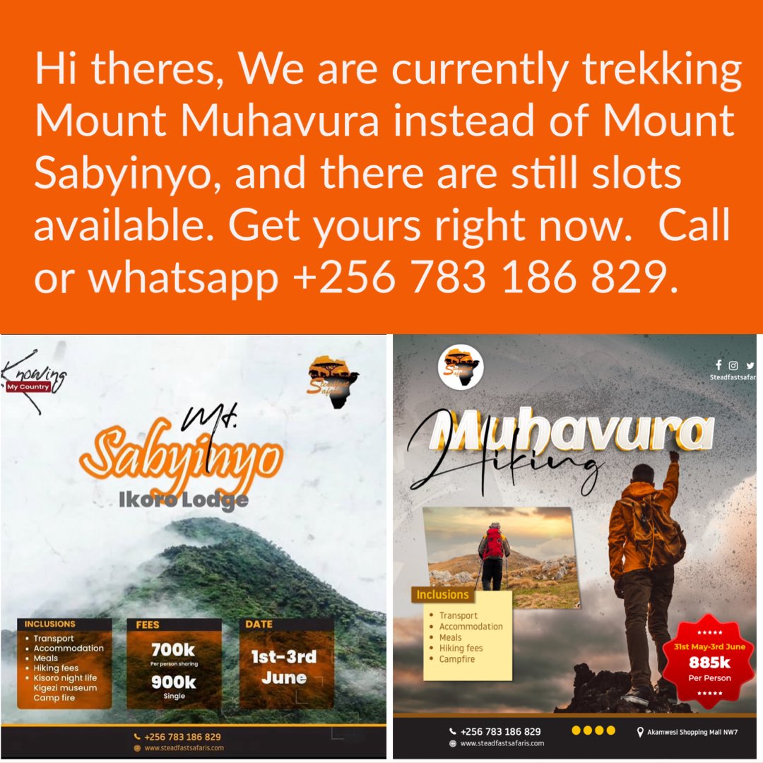 Hikers and first-timers Come and experience the true #thrill; book your slots as soon as possible, and let's face our anxieties together as we stand on the summit of Mount Muhavura in amusement. #hiking #explorepage #ExploreYourFunDestinations #TOUR2024 #tourist