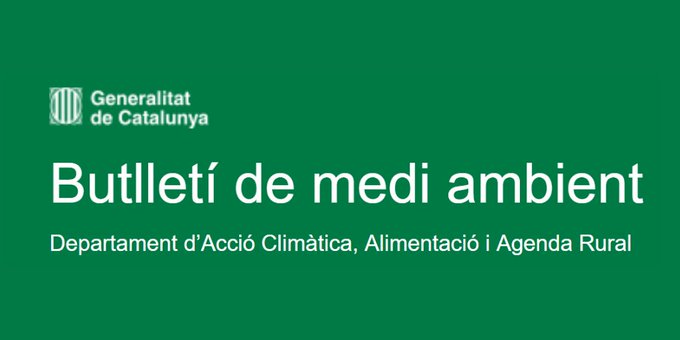 Notícies, actualitat i l'agenda ambiental, a un clic‼️

Ja es pot consultar el nou número del Butlletí de #MediAmbient 👉ow.ly/vky250Ruq28
